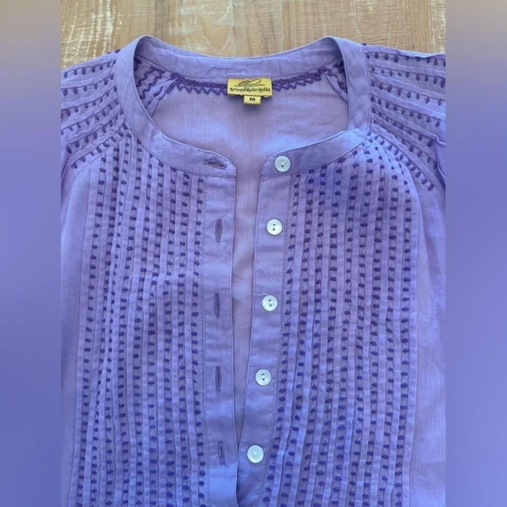Roller Rabbit Purple Embroidered Tunic Dress
